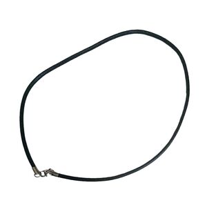 Black Vegan Leather Necklace Cord 23"